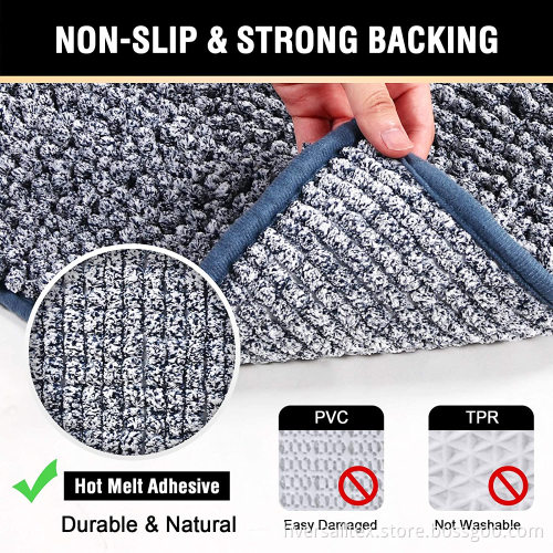 Ultra Thick Non-Slip Chenille Bath Mat for Bathroom